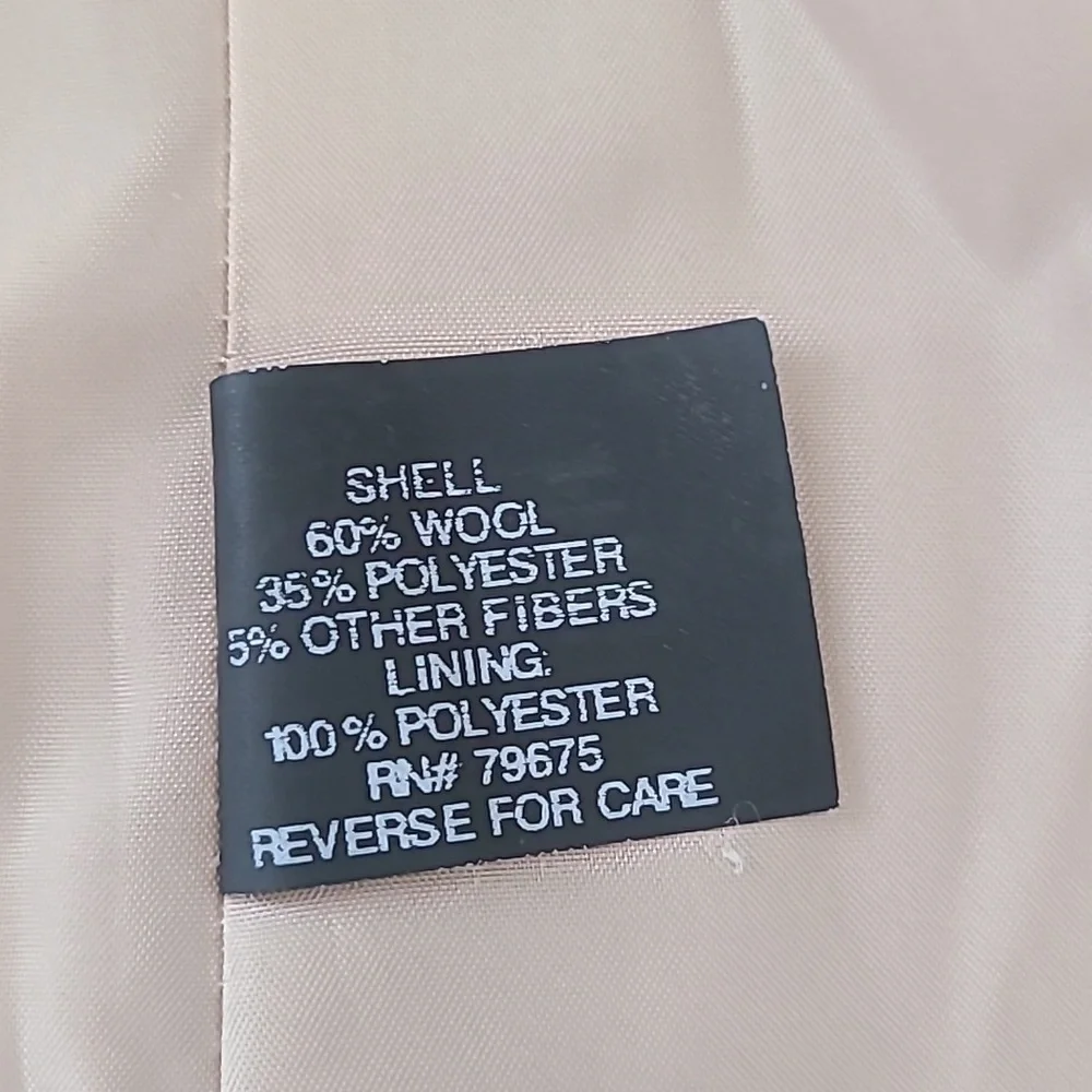 Michael Kors Women Coat XS Tan Gold‎ Buttons Wool Blend Pea Coat Blazer Jacket
